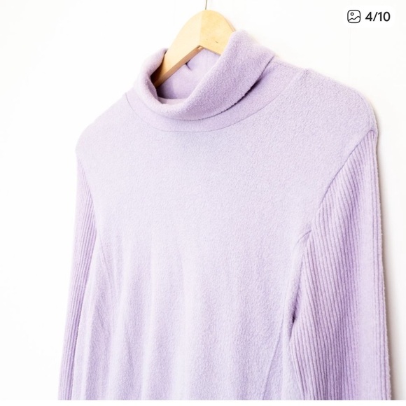 Anthropologie Saturday Sunday Turtleneck Lilac Med - Picture 4 of 11